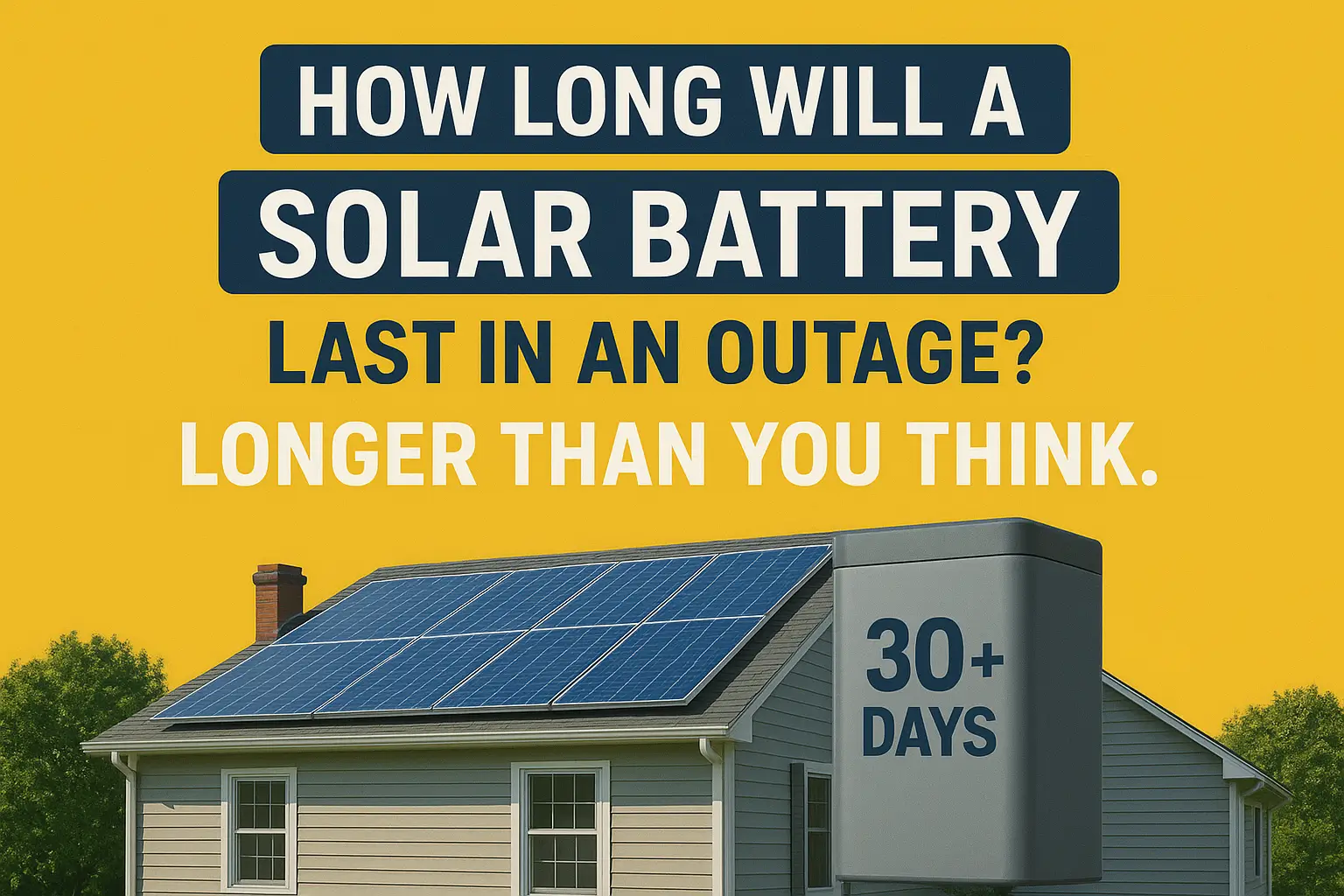 How long will a solar battery last in an outage — longer than you think, 30+ days