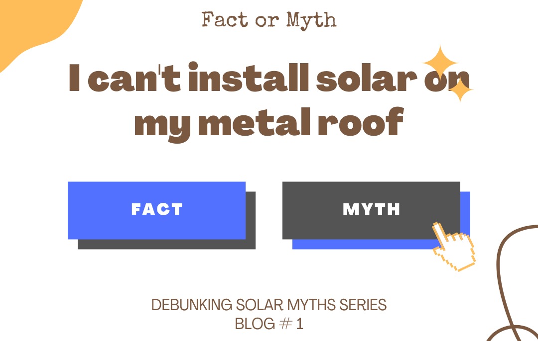 A picture of some metal roof and the words " fact or myth ".