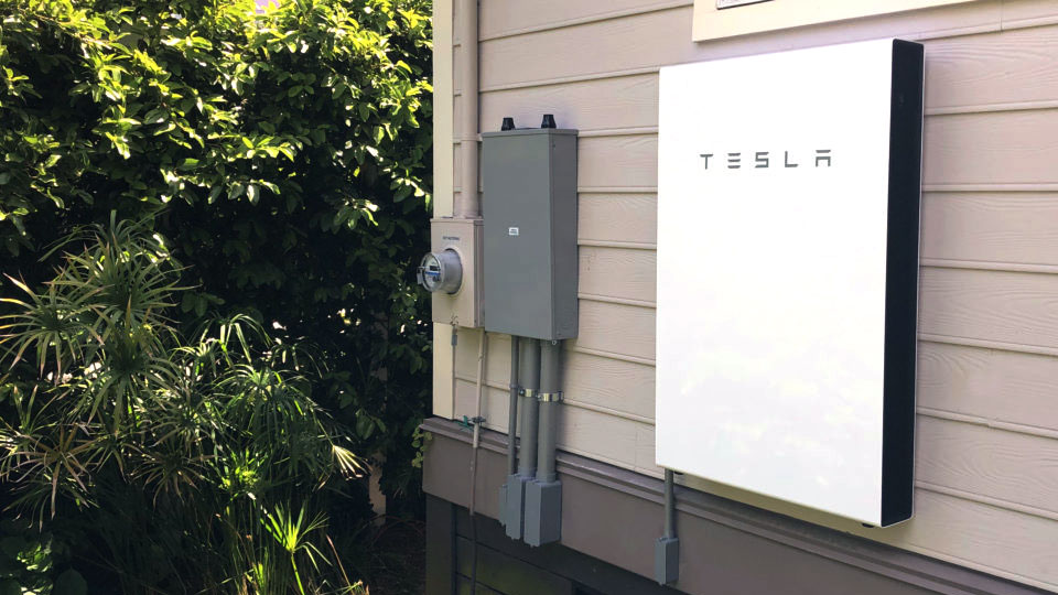 Tesla Battery Outside